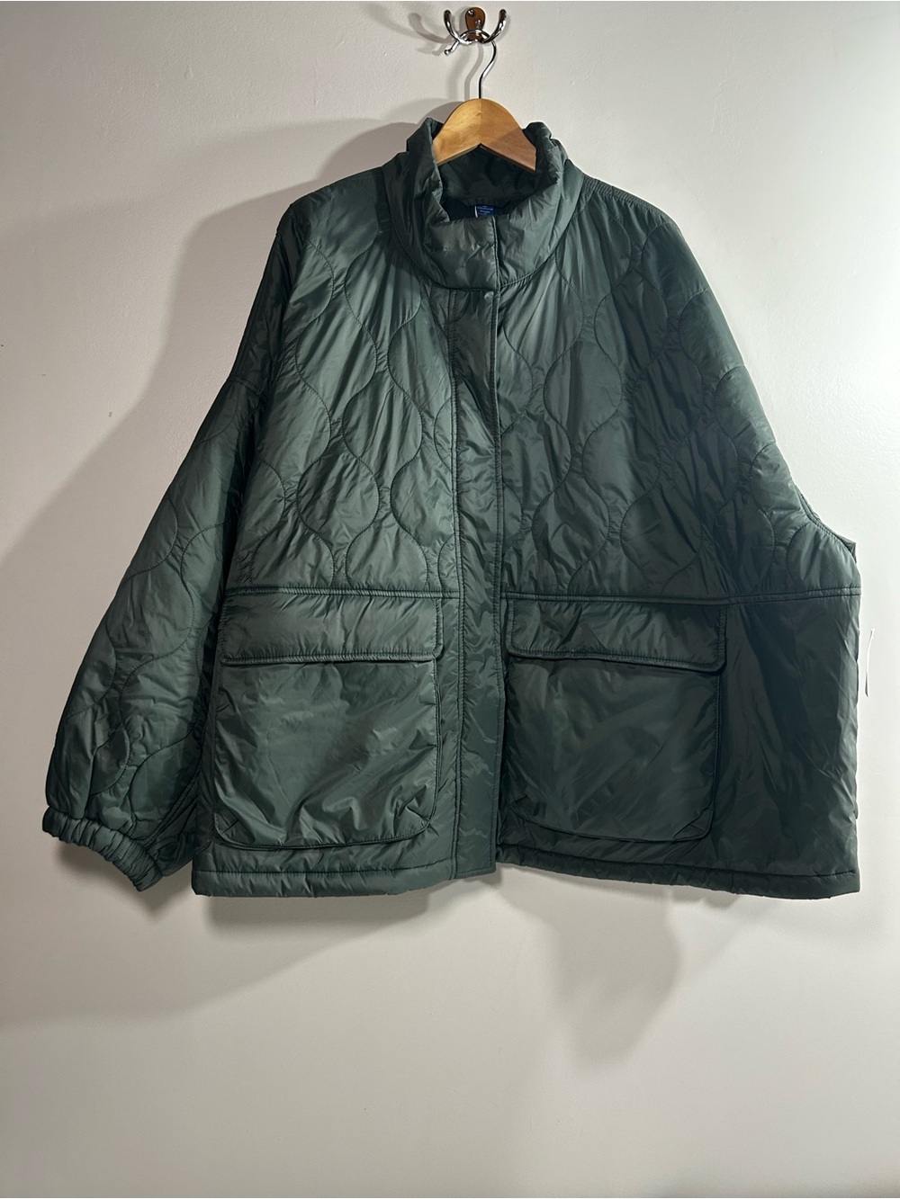 Old Navy Women's Quilted Puffer Jacket - Dark Green